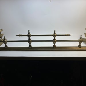 Brass fireplace fender 