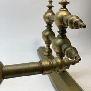 Brass fireplace fender 