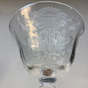 Set of 6 Tiffin Flanders cocktail glasses 