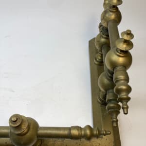 Brass fireplace fender 