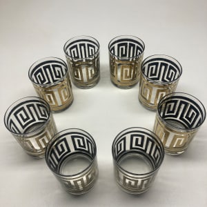 set of 8 greek key tumblers 