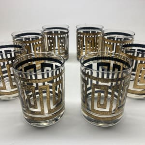 set of 8 greek key tumblers 