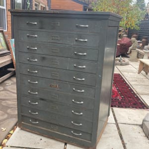 Painted print cabinet 