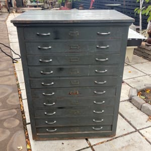 Painted print cabinet 