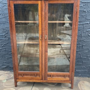 Mission oak bookcase 