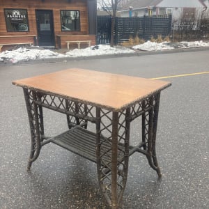 Arts n Crafts era wicker table 