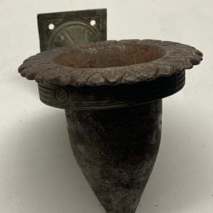 Victorian iron wall flower urn 