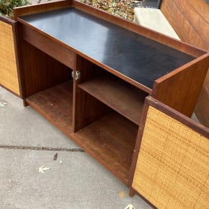 Mid century modern walnut dry bar 