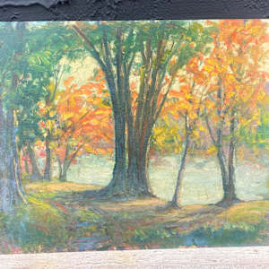 Carl G.T. Olson original painting on board fall landscape #7 