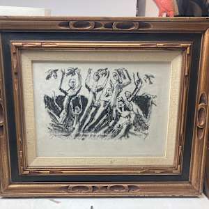 Framed James Quentin Young Freedom lithograph 