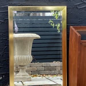 Beveled brass mirror 