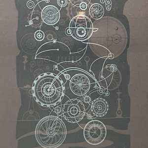 framed Cranky Peddler serigraph 