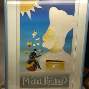 Framed serigraph Michel Richard poster 