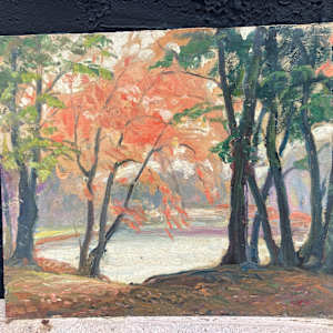 Carl G.T. Olson original painting on board fall scene #18 