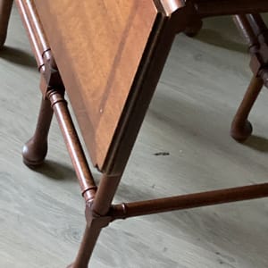 Small formal drop-leaf side table 