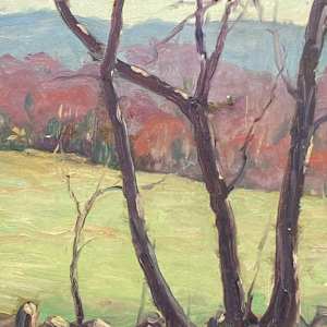 Carl G. T. Olson original painting on board summer pasture scene  #37 