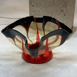 Czechoslovakian art glass Red and Black 