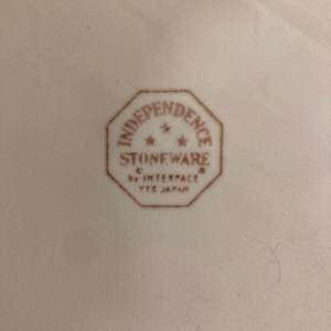 set of 4 Japanese Tenmoku dinner plates by Independence 