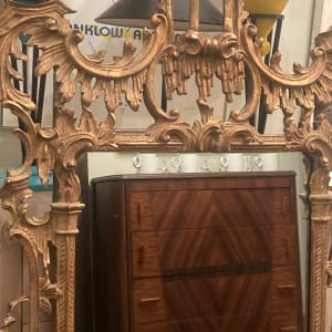 Chinoiserie gold ornate mirror 