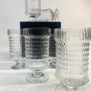 Set of 6 Seneca Cascade drinking water glasses 