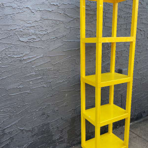 Yellow modular plastic tower display