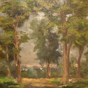 Carl G. T. Olson original painting on board forest painting  #58 
