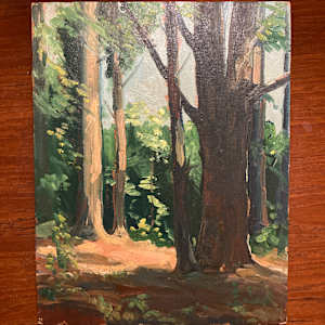 Carl G. T. Olson original painting on board forest painting  #59 