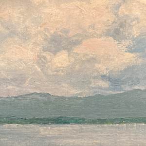 Carl G. T. Olson original painting on board sea and sky  #63 