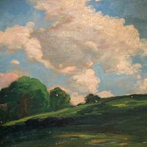 Carl G. T. Olson original painting on board clouds  #70 