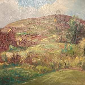 Carl G. T. Olson original painting on board fall landscape  #72 