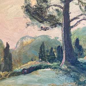 Carl G. T. Olson  original painting on board landscape #99 