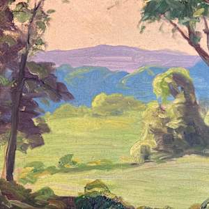 Carl G. T. Olson  original painting on board landscape #97 
