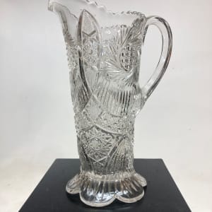pressed clear glass pitcher