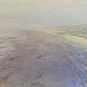 Carl G. T. Olson  original painting on board foggy landscape #103 
