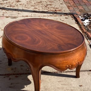 Oval Asian inspired coffee table 