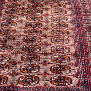 wool and silk bokara rug 