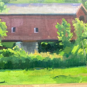 Original painting on board - Zumbrota Covered Bridge 