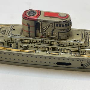 Marx tin toy battleship 