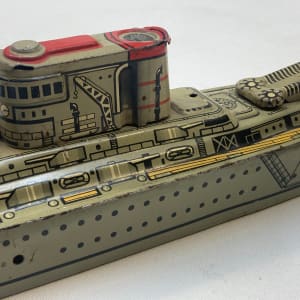 Marx tin toy battleship 