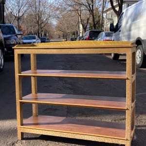 Low shelf with greek key design 