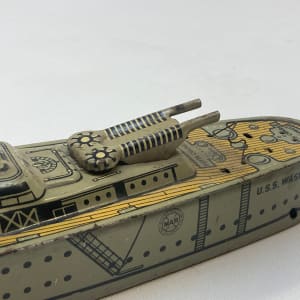 Marx tin toy battleship 