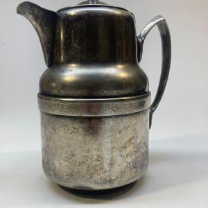 Nickel plated Railroad serving pitcher 