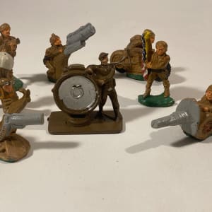 group of 9 composition and metal WWII figures 