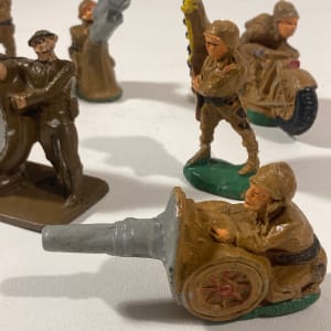 group of 9 composition and metal WWII figures 