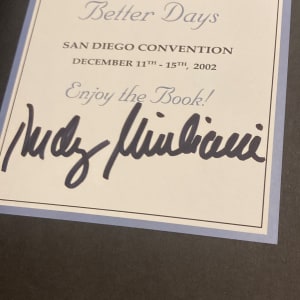 Autographed 1st edition Rudy Gulianni book 