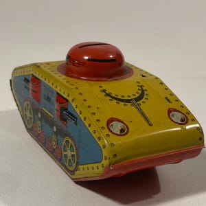 Tin toy tank bank 