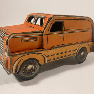 vintage Built-Rite cardboard panel truck toy 