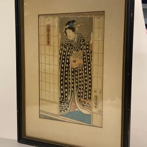 Framed Japanese woodblock