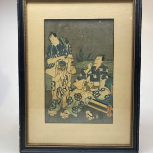 Framed Japanese woodblock