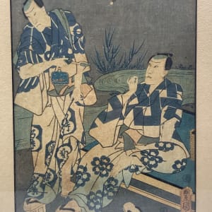 Framed Japanese woodblock 